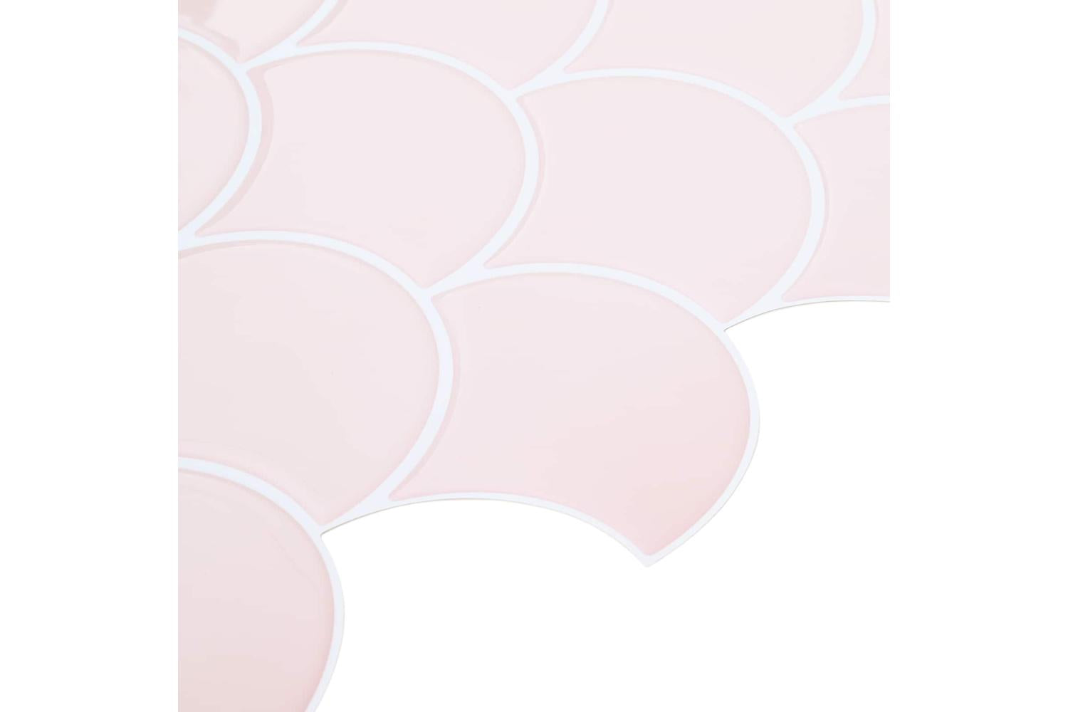 Vidaxl Fish Scale Tile 50 Pcs Light Pink 30 X 30 Cm-4
