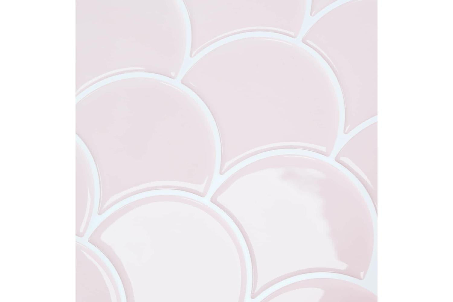 Vidaxl Fish Scale Tile 50 Pcs Light Pink 30 X 30 Cm-9