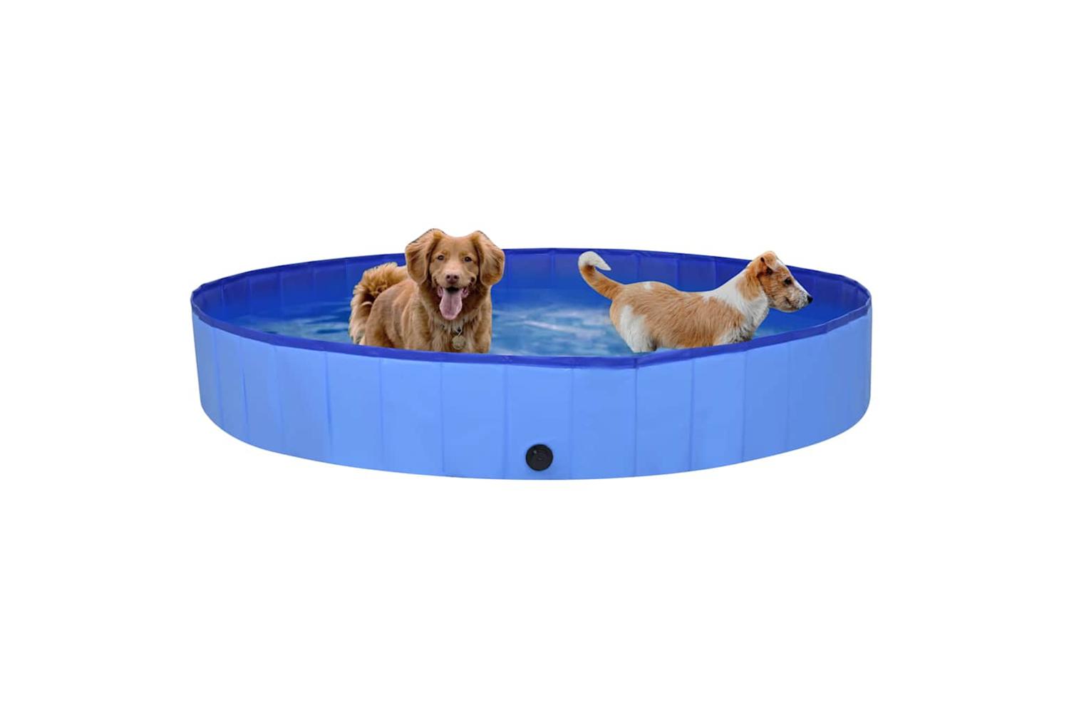Vidaxl Foldable Dog Swimming Pool Blue 200x30 Cm Pvc-2