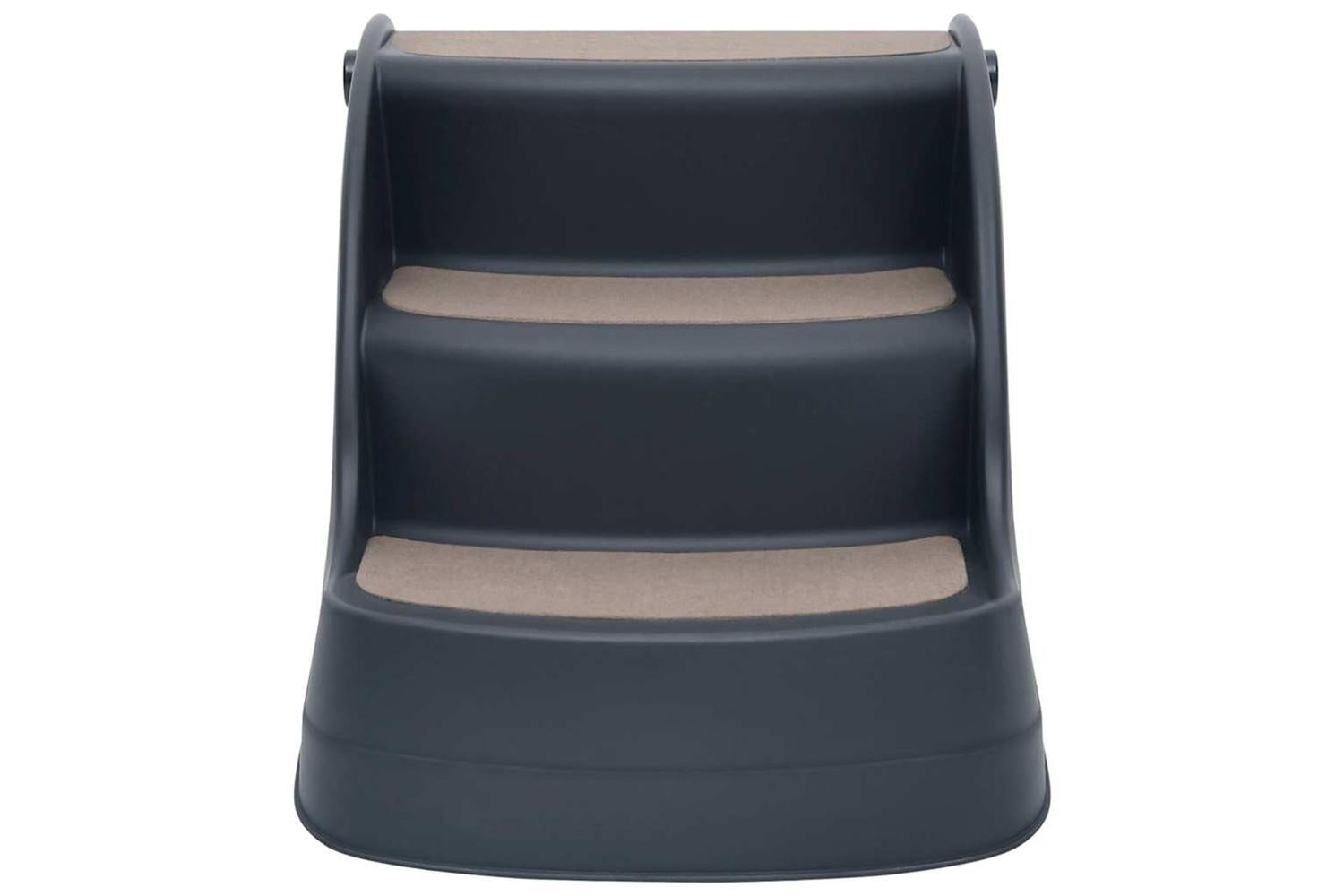 Vidaxl Folding 3-step Dog Stairs Dark Grey-3