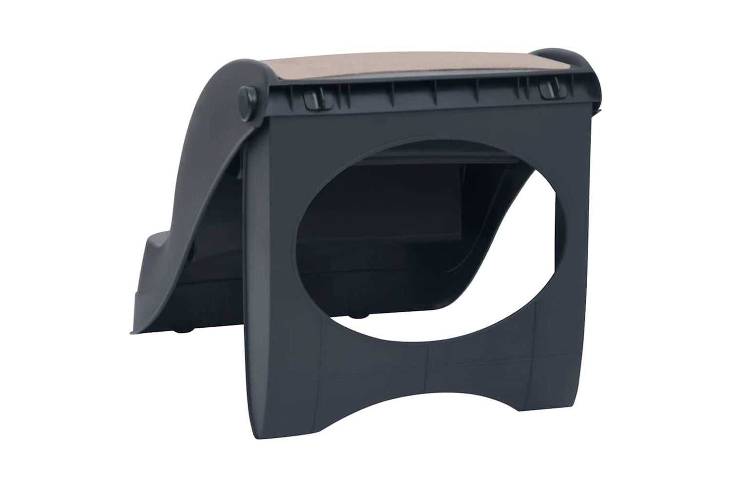 Vidaxl Folding 3-step Dog Stairs Dark Grey-5
