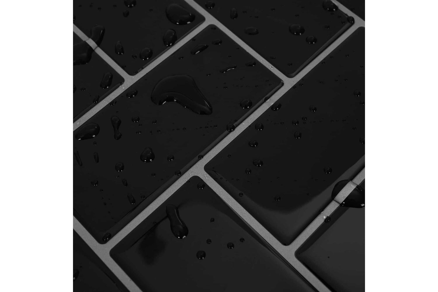 Vidaxl Herringbone Tile 10 Pcs Black 30 X 30 Cm Polyurethane And Pet-8