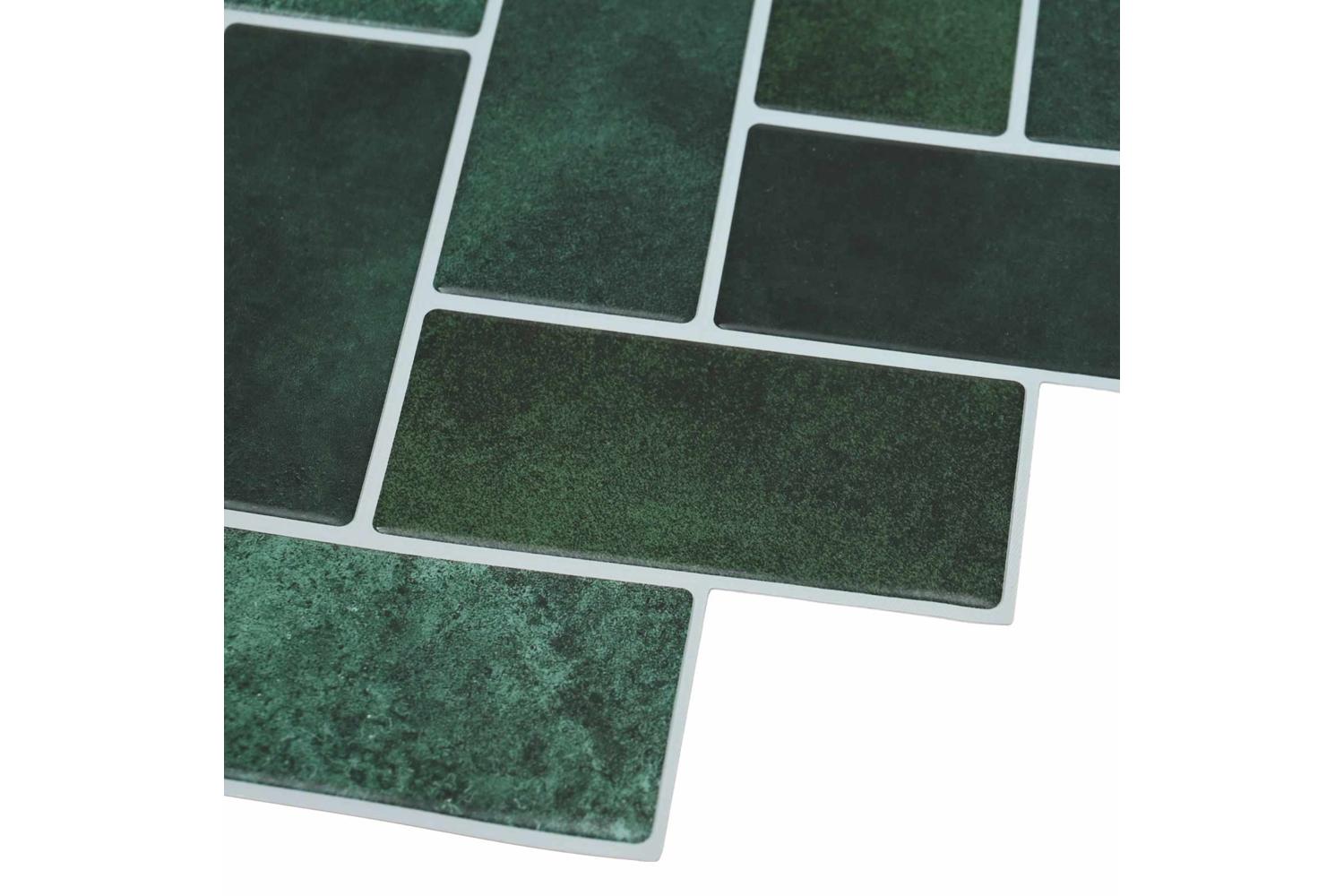 Vidaxl Herringbone Tile 10 Pcs Dark Green 30 X 30 Cm-4