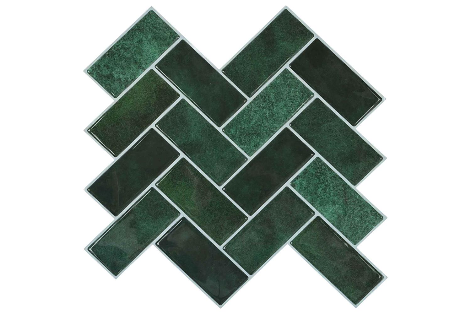Vidaxl Herringbone Tile 20 Pcs Dark Green 30 X 30 Cm