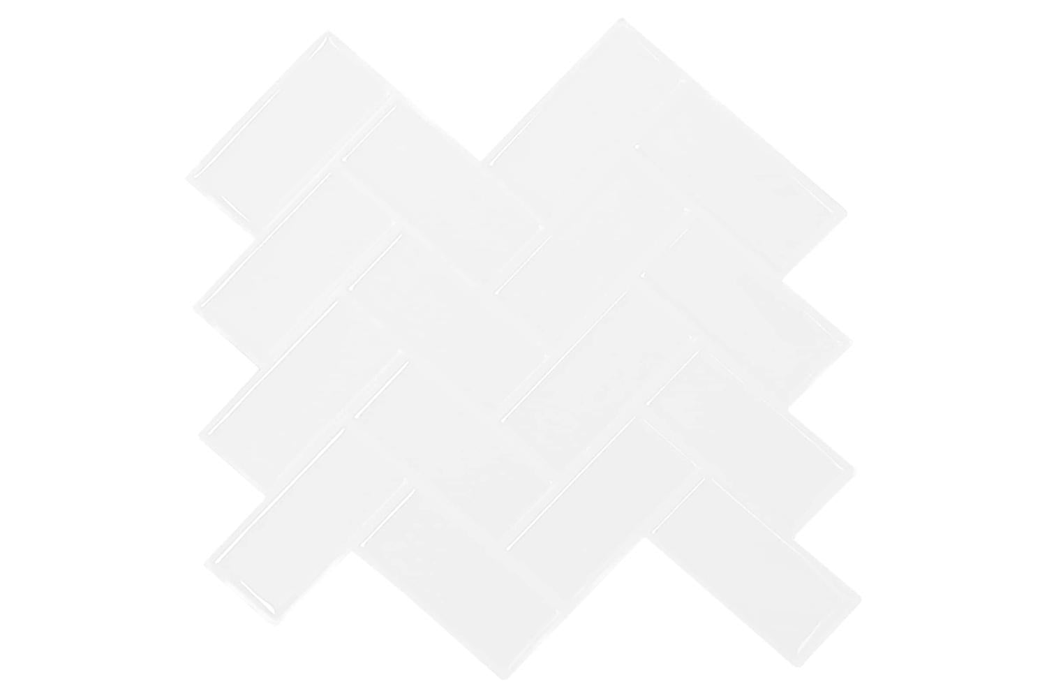 Vidaxl Herringbone Tile 20 Pcs White 30 X 30 Cm Polyurethane And Pet