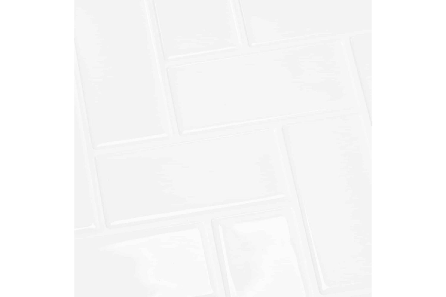 Vidaxl Herringbone Tile 20 Pcs White 30 X 30 Cm Polyurethane And Pet-9