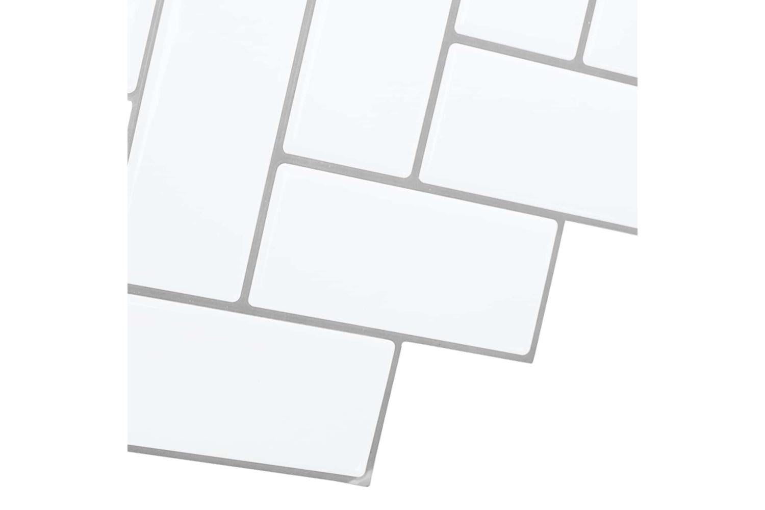 Vidaxl Herringbone Tile 20 Pcs White Grey 30 X 30 Cm-4