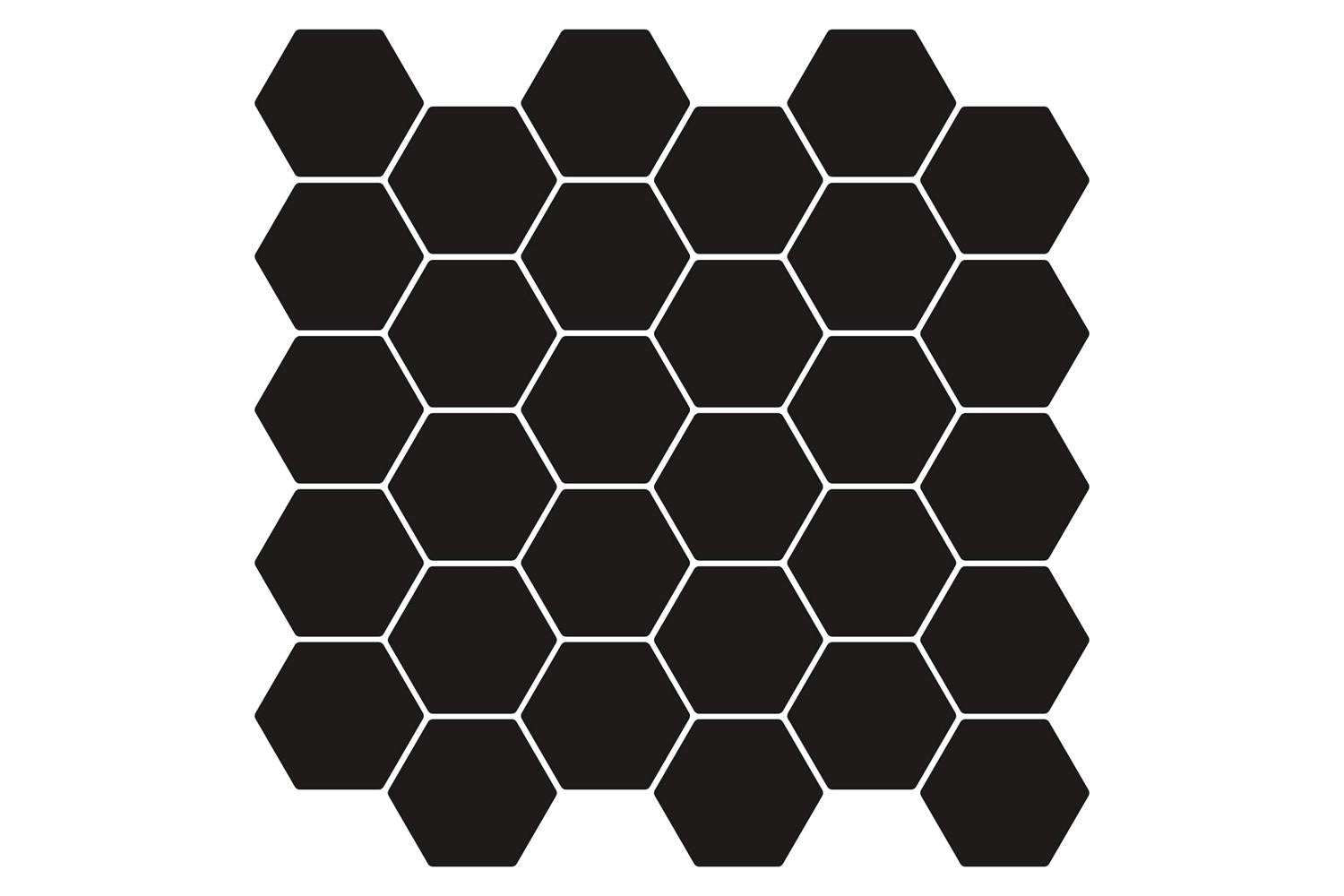 Vidaxl Hexagon Tile 10 Pcs Black 30 X 30 Cm Polyurethane And Pet