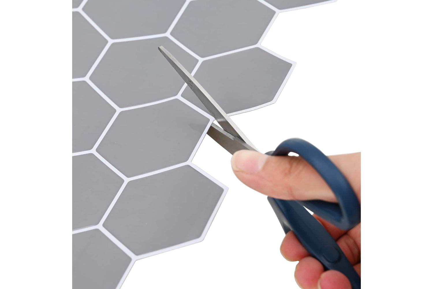 Vidaxl Hexagon Tile 10 Pcs Grey 30 X 30 Cm Polyurethane And Pet-5