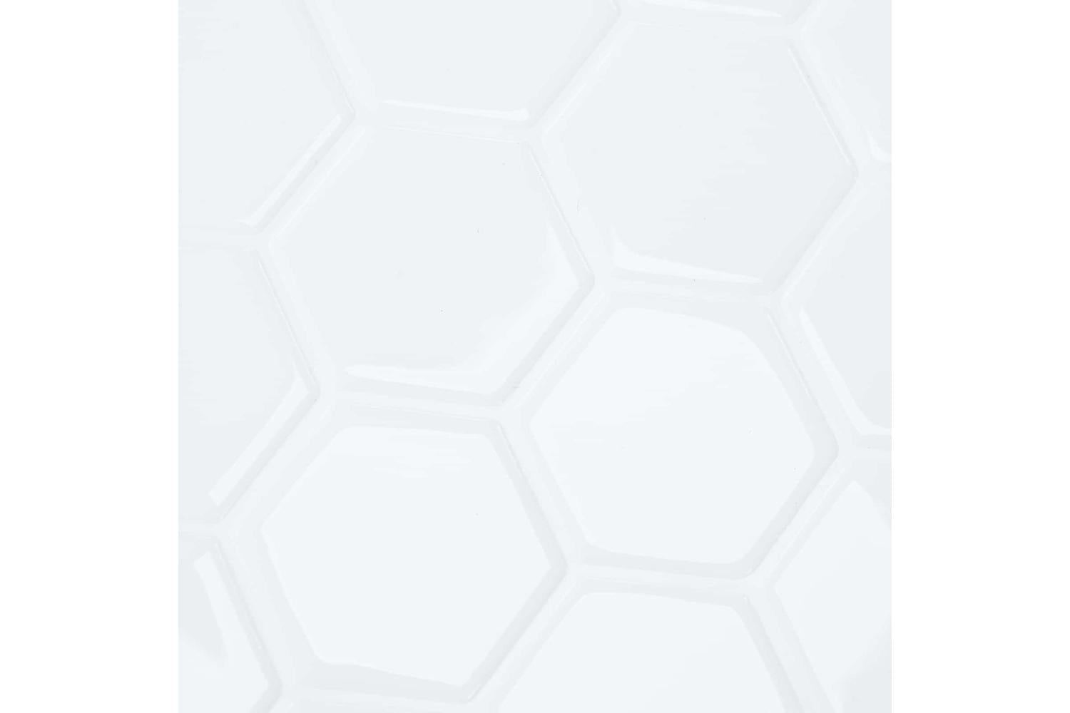 Vidaxl Hexagon Tile 10 Pcs White 30 X 30 Cm Polyurethane And Pet-9