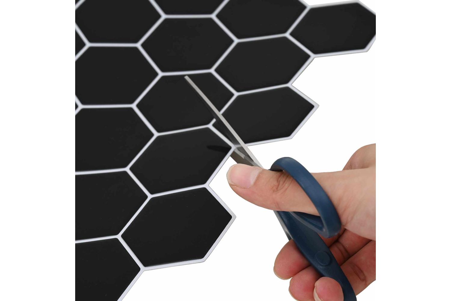 Vidaxl Hexagon Tile 20 Pcs Black 30 X 30 Cm Polyurethane And Pet-5