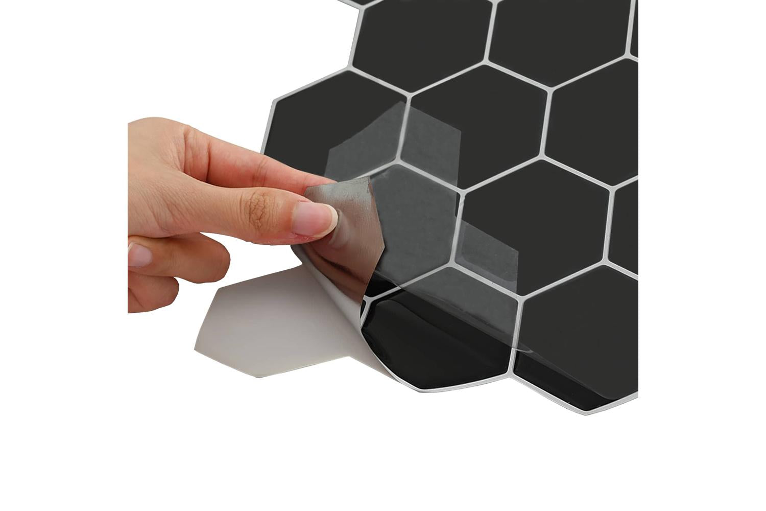 Vidaxl Hexagon Tile 20 Pcs Black 30 X 30 Cm Polyurethane And Pet-6