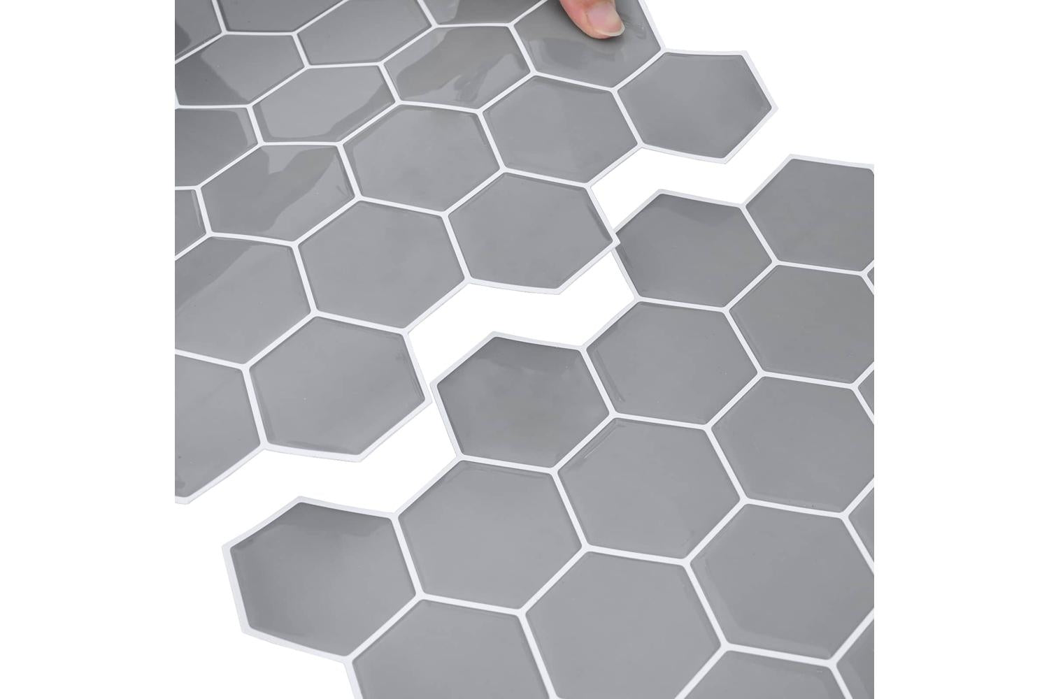 Vidaxl Hexagon Tile 20 Pcs Grey 30 X 30 Cm Polyurethane And Pet-7