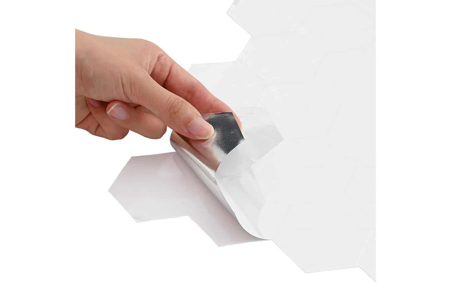 Vidaxl Hexagon Tile 20 Pcs White 30 X 30 Cm Polyurethane And Pet-6