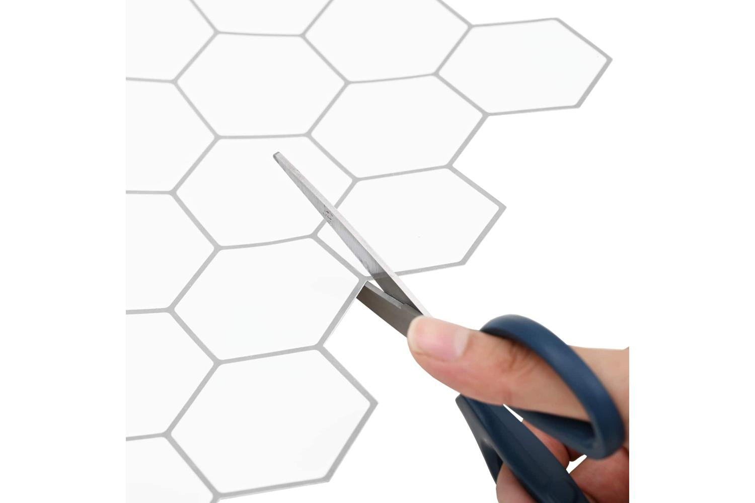 Vidaxl Hexagon Tile 20 Pcs White Grey 30 X 30 Cm Polyurethane And Pet-5
