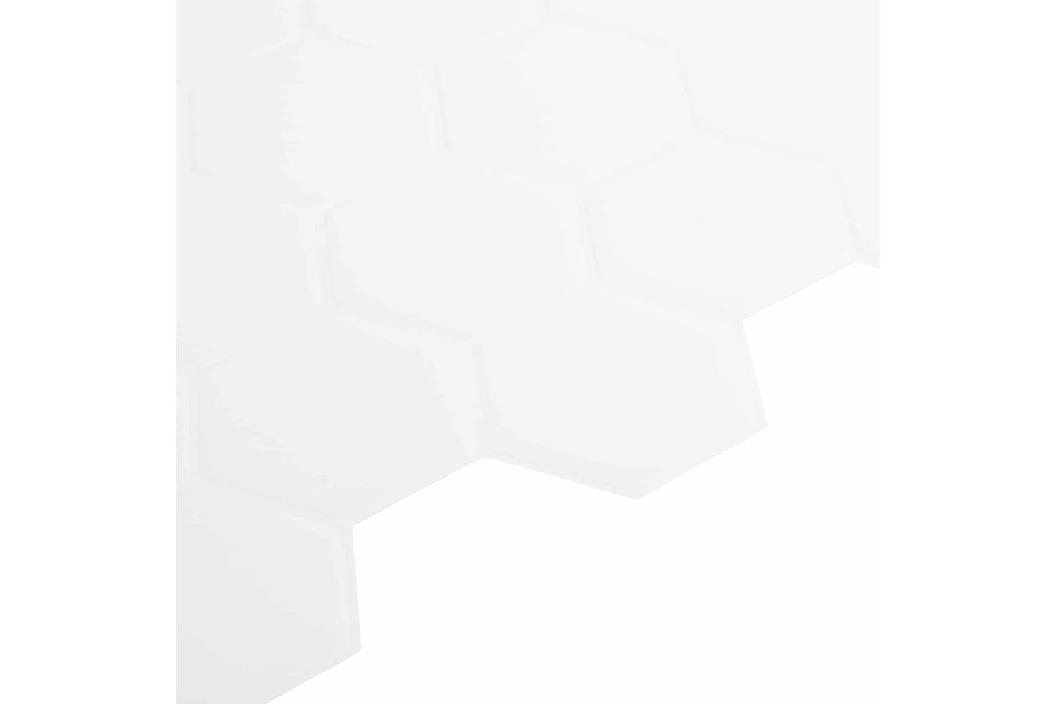 Vidaxl Hexagon Tile 50 Pcs White 30 X 30 Cm Polyurethane And Pet-4
