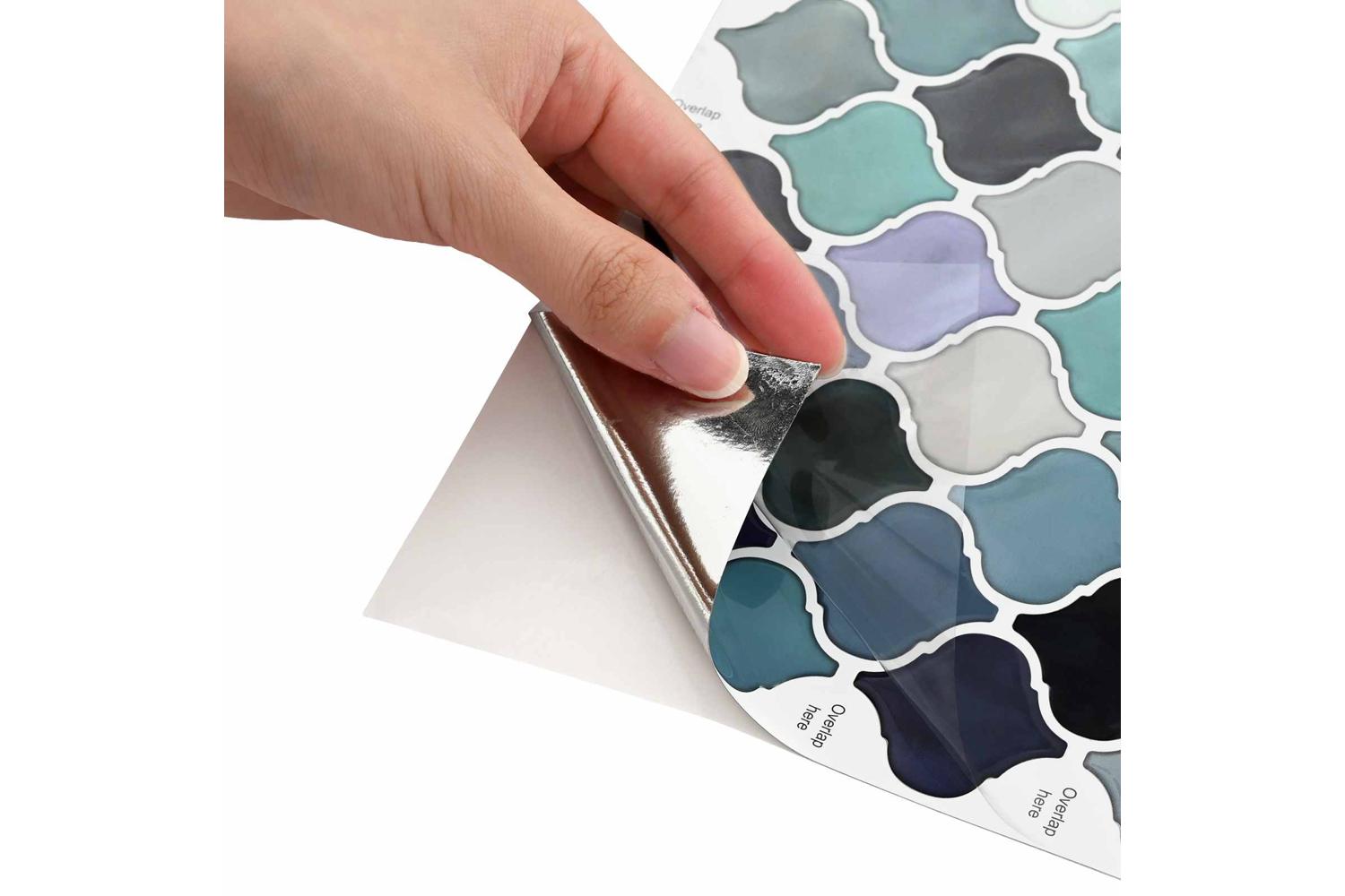 Vidaxl Lanturn Tile 10 Pcs Blue Green 27 X 27 Cm Polyurethane And Pet-6