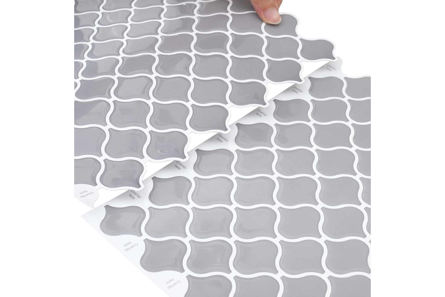 Vidaxl Lanturn Tile 10 Pcs Grey 27 X 27 Cm Polyurethane And Pet-7