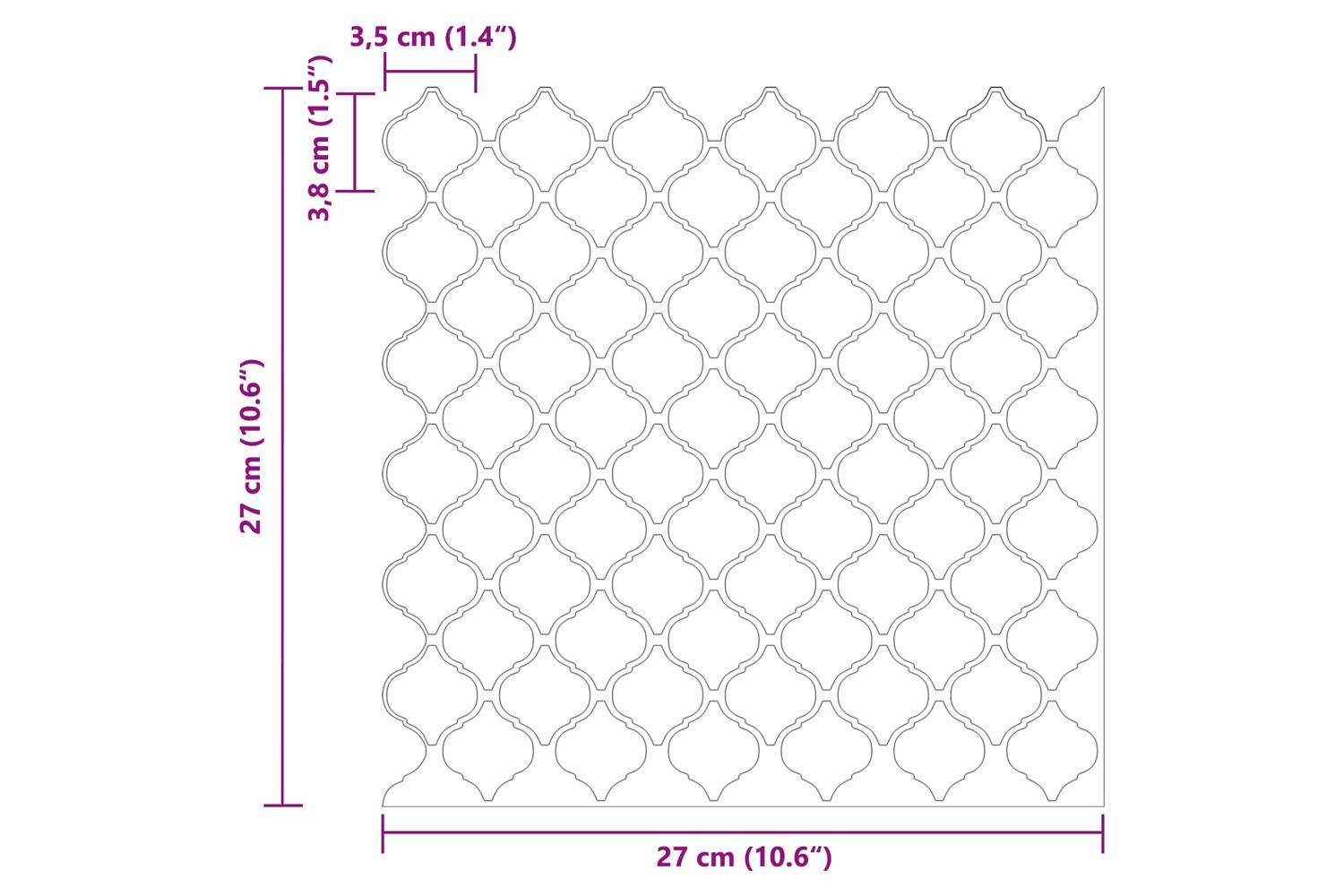 Vidaxl Lanturn Tile 10 Pcs White 27 X 27 Cm Polyurethane And Pet-10