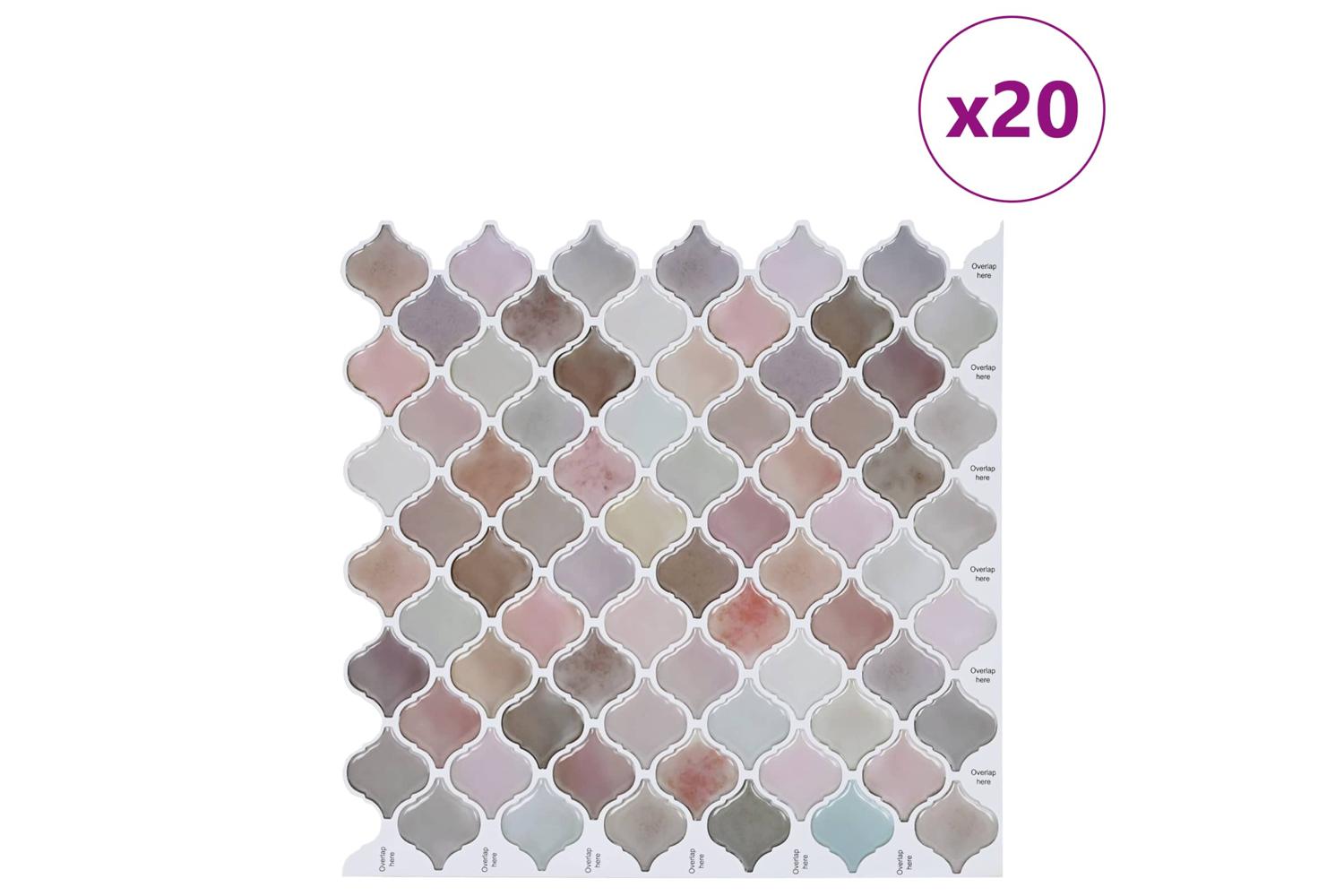 Vidaxl Lanturn Tile 20 Pcs Beige 27 X 27 Cm Polyurethane And Pet-2