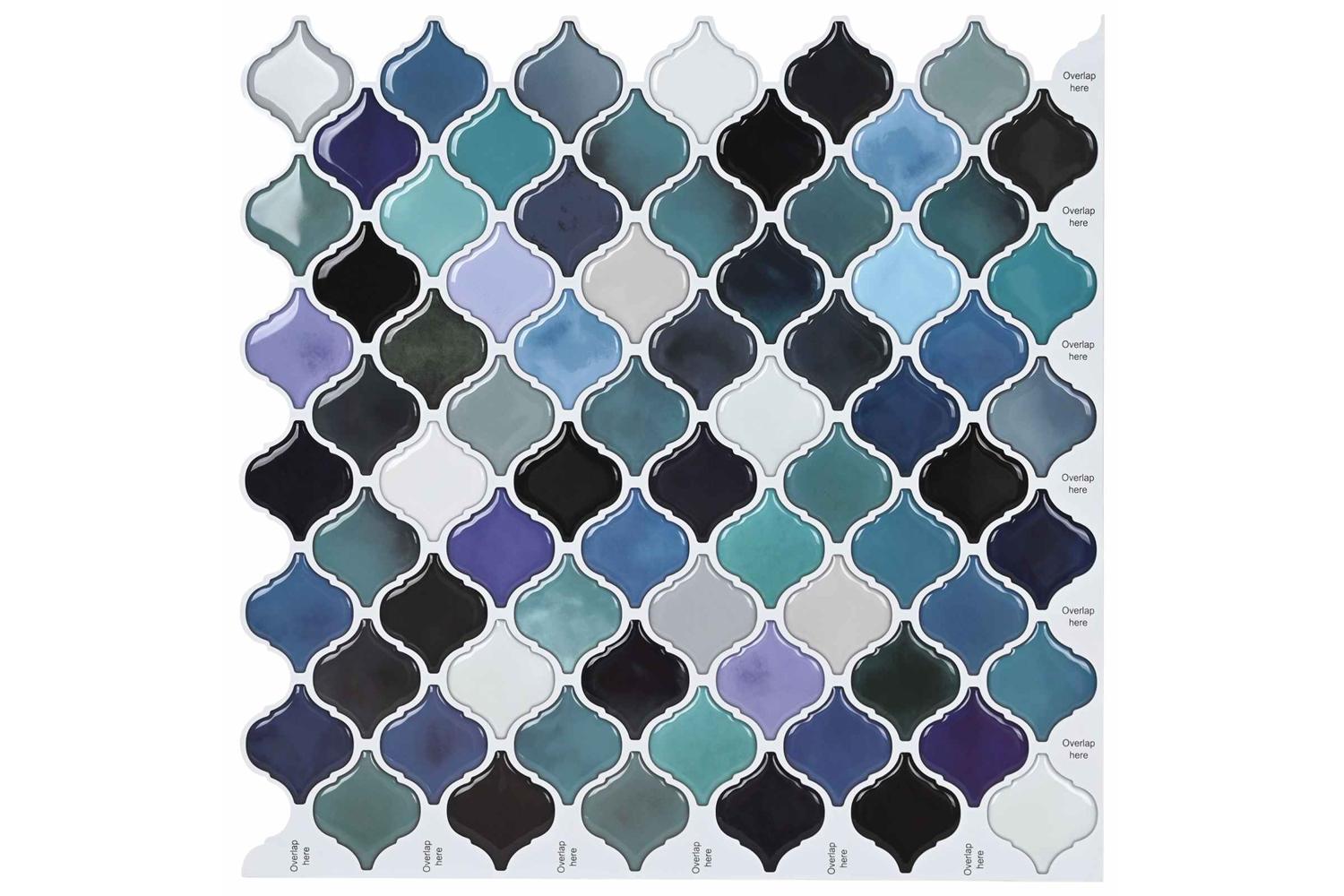 Vidaxl Lanturn Tile 20 Pcs Blue Green 27 X 27 Cm Polyurethane And Pet