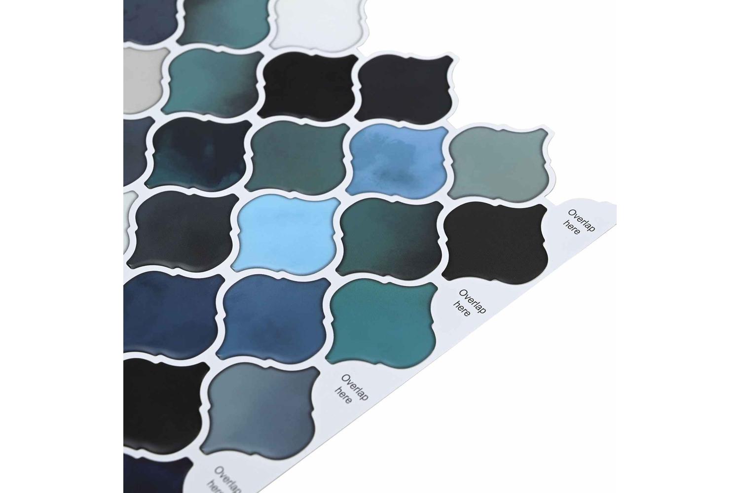 Vidaxl Lanturn Tile 20 Pcs Blue Green 27 X 27 Cm Polyurethane And Pet-4