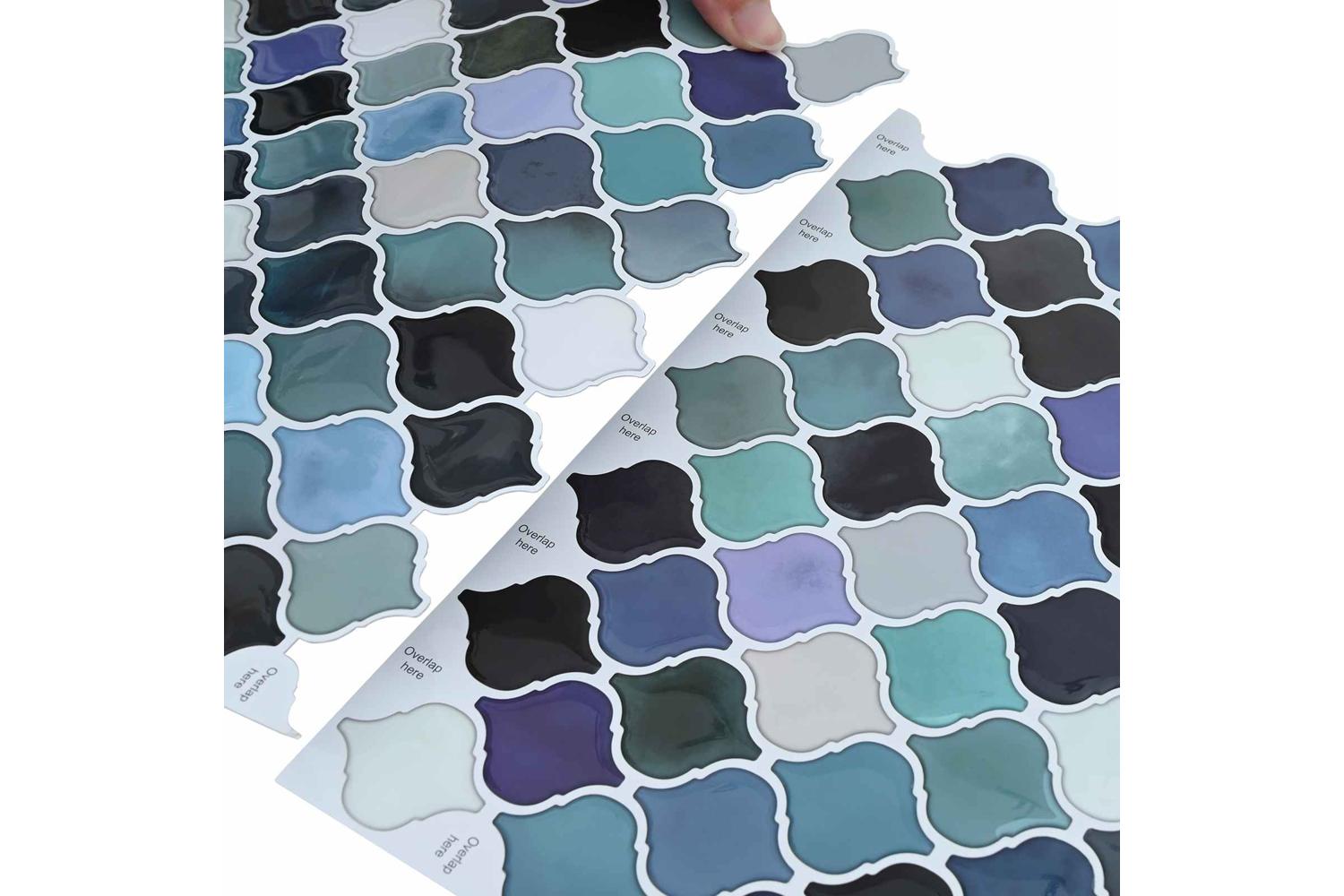 Vidaxl Lanturn Tile 20 Pcs Blue Green 27 X 27 Cm Polyurethane And Pet-7