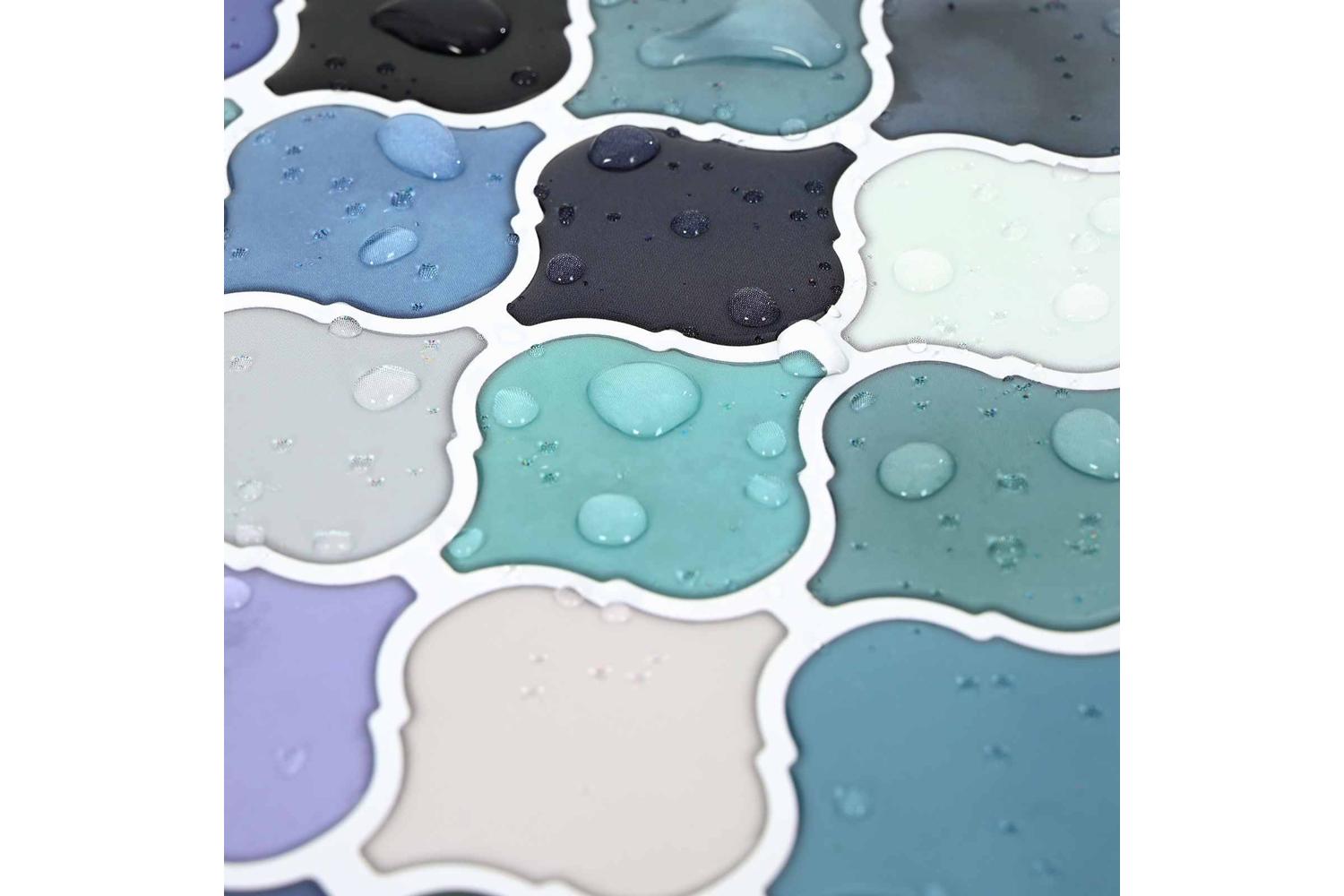 Vidaxl Lanturn Tile 20 Pcs Blue Green 27 X 27 Cm Polyurethane And Pet-8