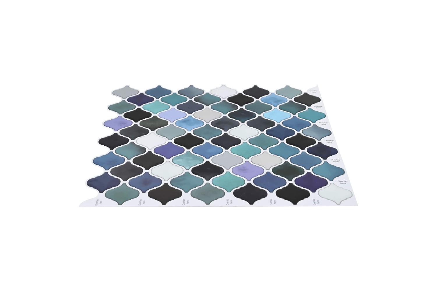 Vidaxl Lanturn Tile 50 Pcs Blue Green 27 X 27 Cm Polyurethane And Pet-3
