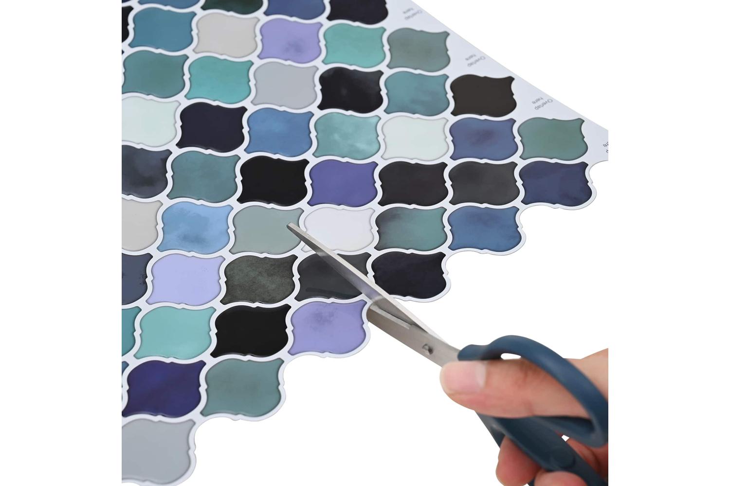 Vidaxl Lanturn Tile 50 Pcs Blue Green 27 X 27 Cm Polyurethane And Pet-5