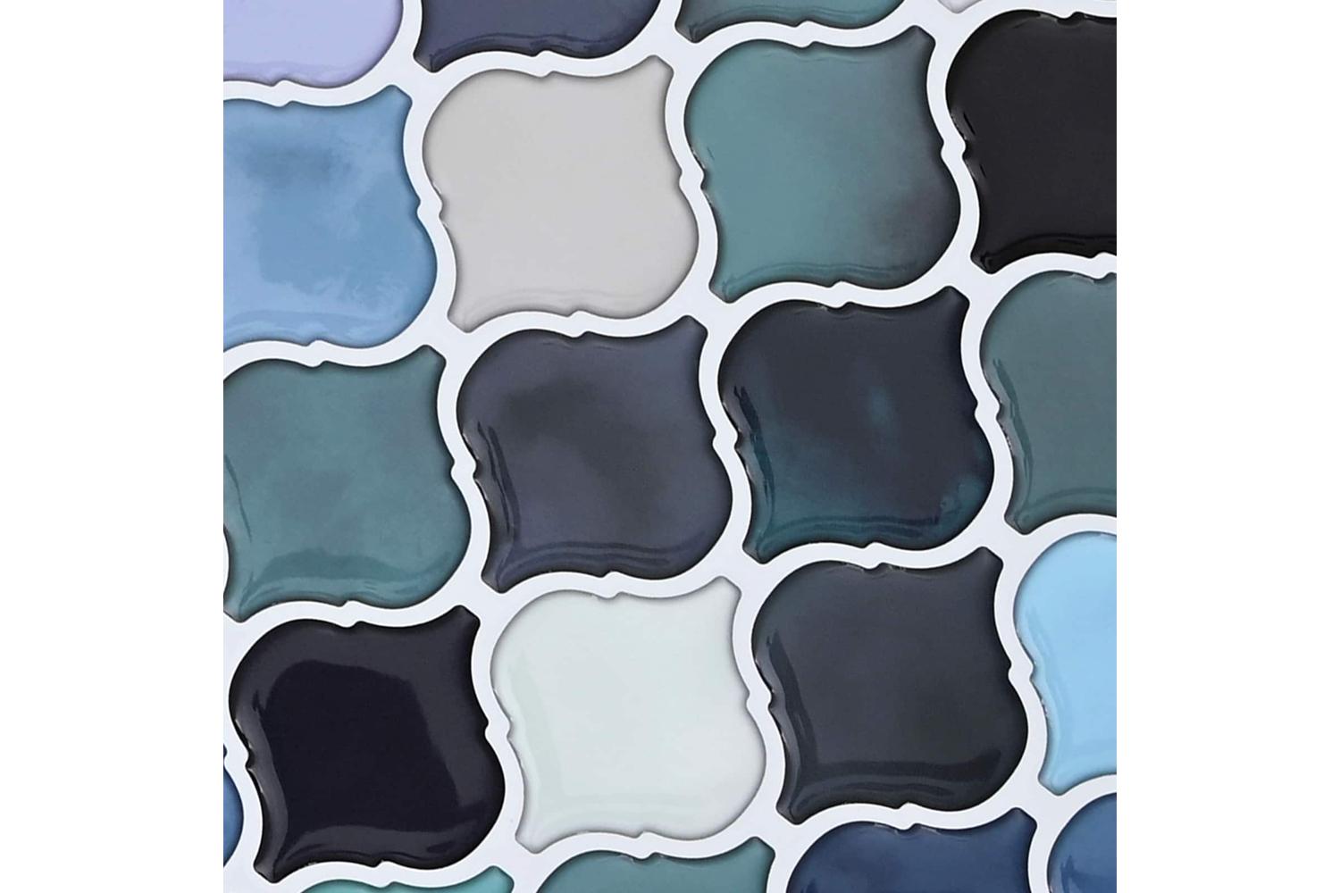 Vidaxl Lanturn Tile 50 Pcs Blue Green 27 X 27 Cm Polyurethane And Pet-9