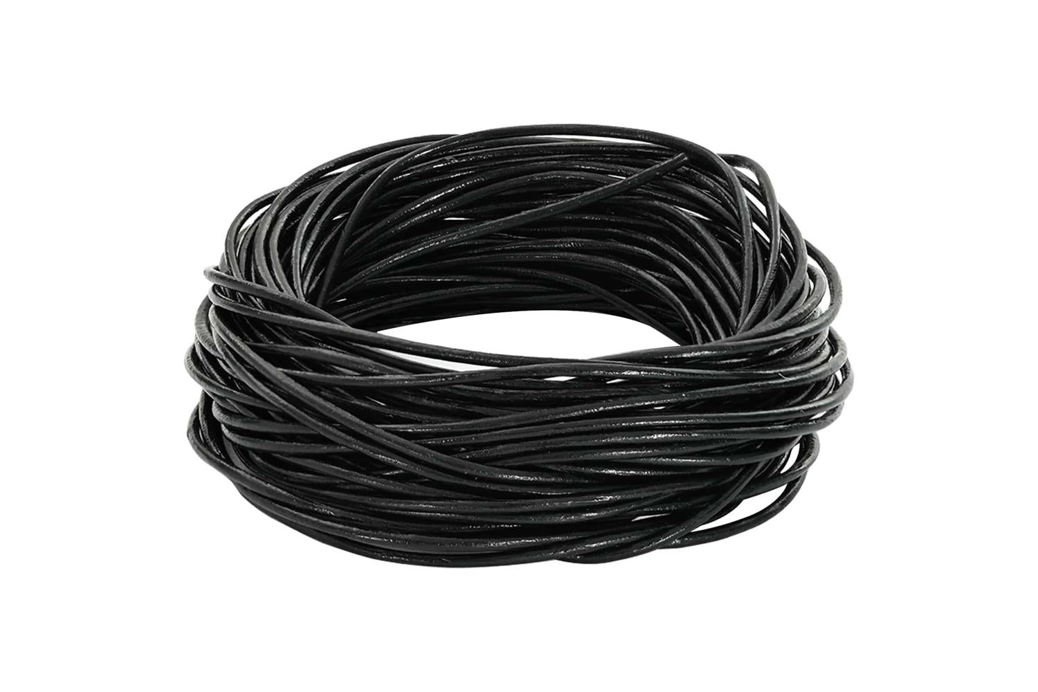 Vidaxl Leather Cord 1 Black 15 Mm X 10 M Leather