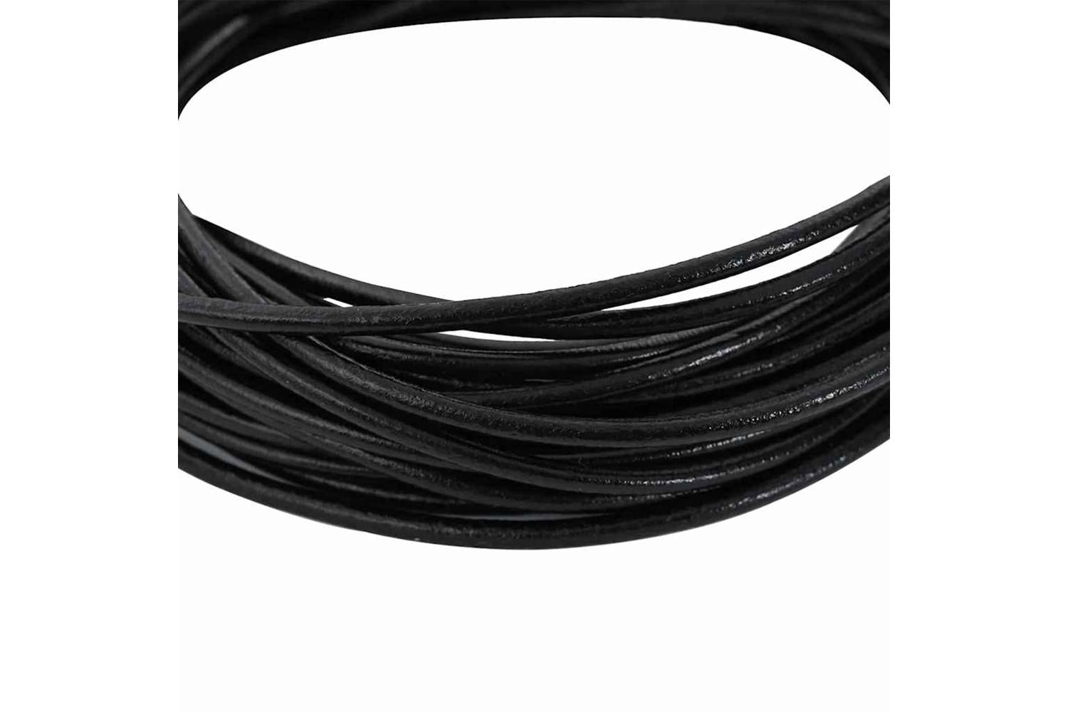 Vidaxl Leather Cord 1 Black 25 Mm X 10 M Leather-4
