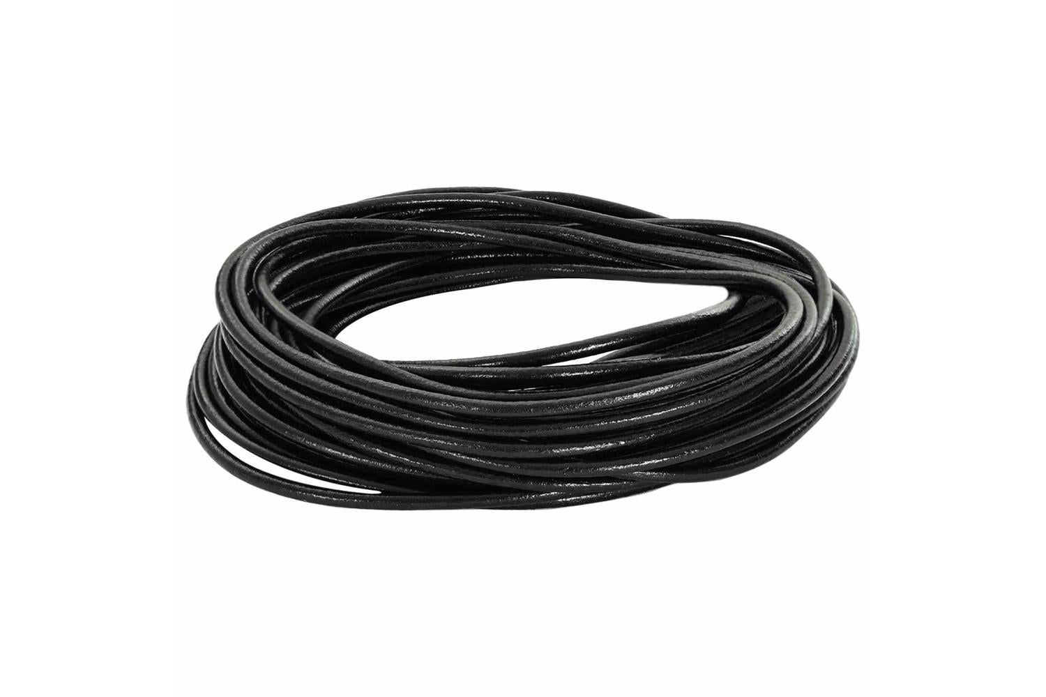 Vidaxl Leather Cord 1 Black 3 Mm X 50 M Leather