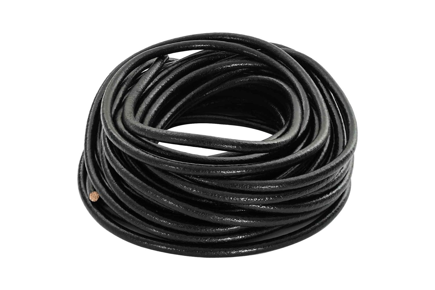 Vidaxl Leather Cord 1 Black 4 Mm X 5 M Leather