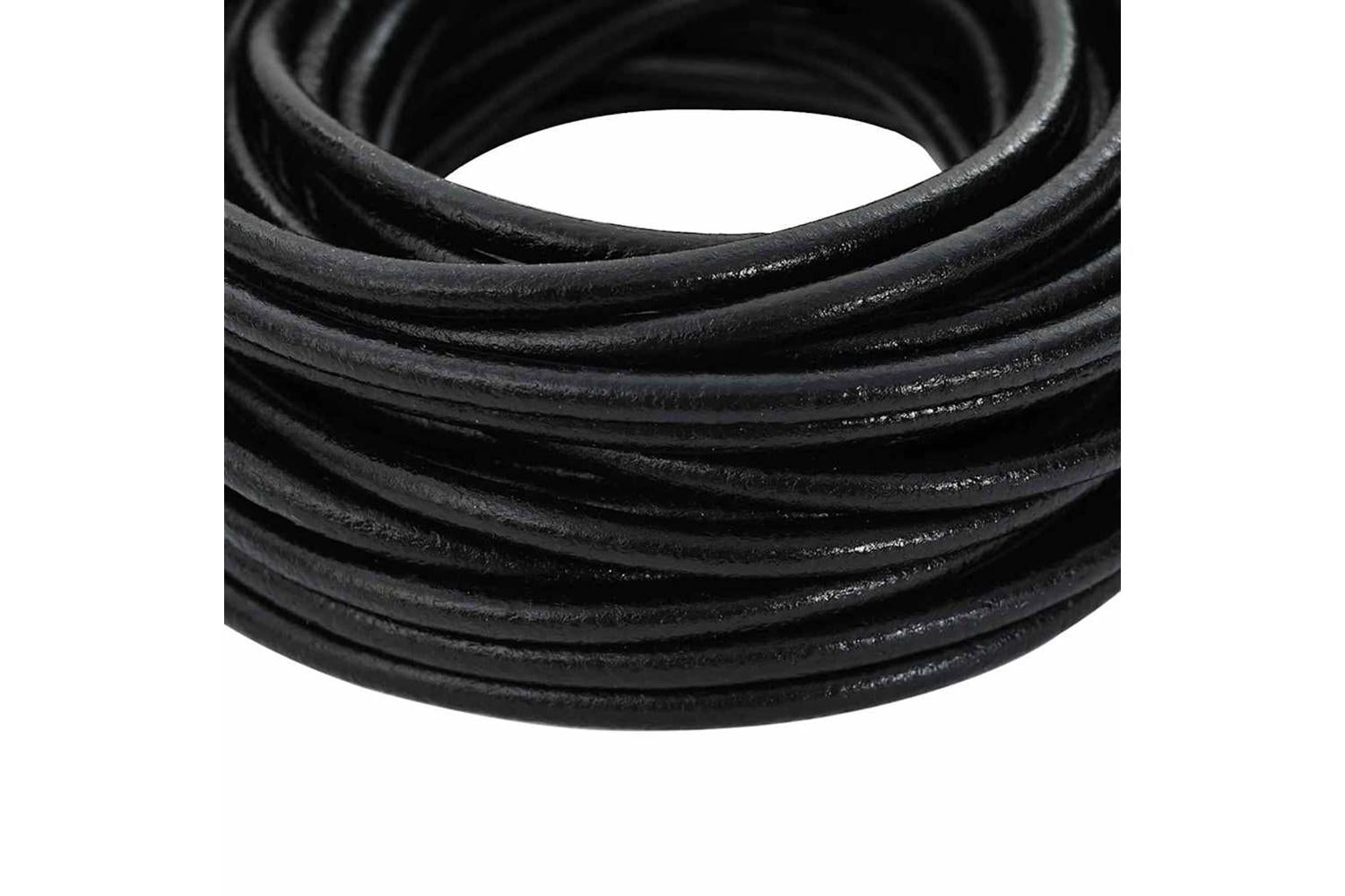 Vidaxl Leather Cord 1 Black 4 Mm X 5 M Leather-4