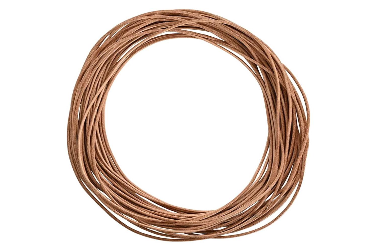 Vidaxl Leather Cord 1 Brown 1 Mm X 10 M Leather-3