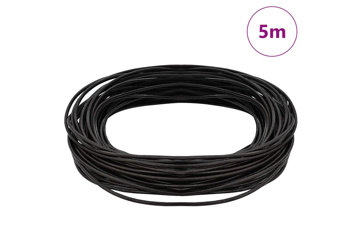 Vidaxl Leather Cord 1 Dark Brown 1 Mm X 5 M Leather-2