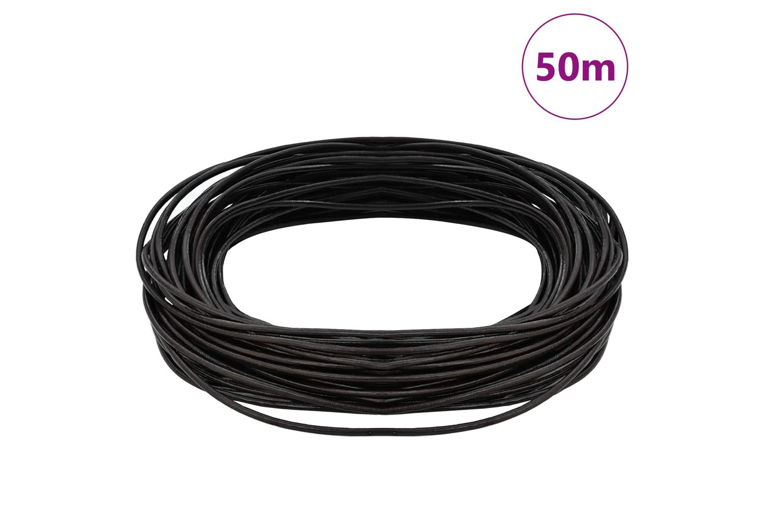 Vidaxl Leather Cord 1 Dark Brown 2 Mm X 50 M Leather-2