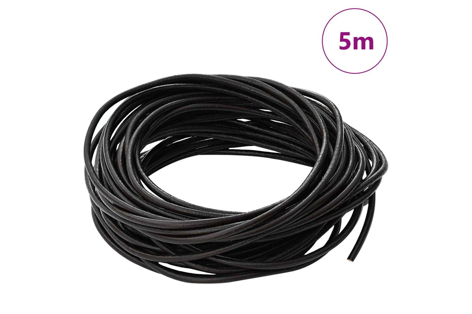 Vidaxl Leather Cord 1 Dark Brown 25 Mm X 5 M Leather-2