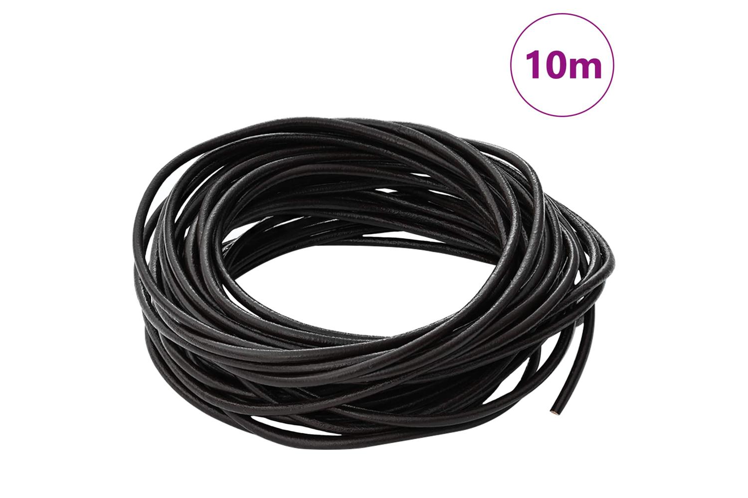 Vidaxl Leather Cord 1 Dark Brown 3 Mm X 10 M Leather-2