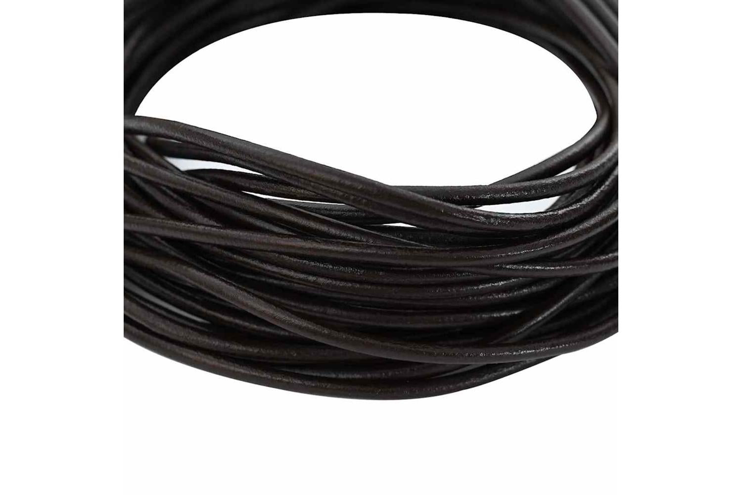 Vidaxl Leather Cord 1 Dark Brown 3 Mm X 10 M Leather-4