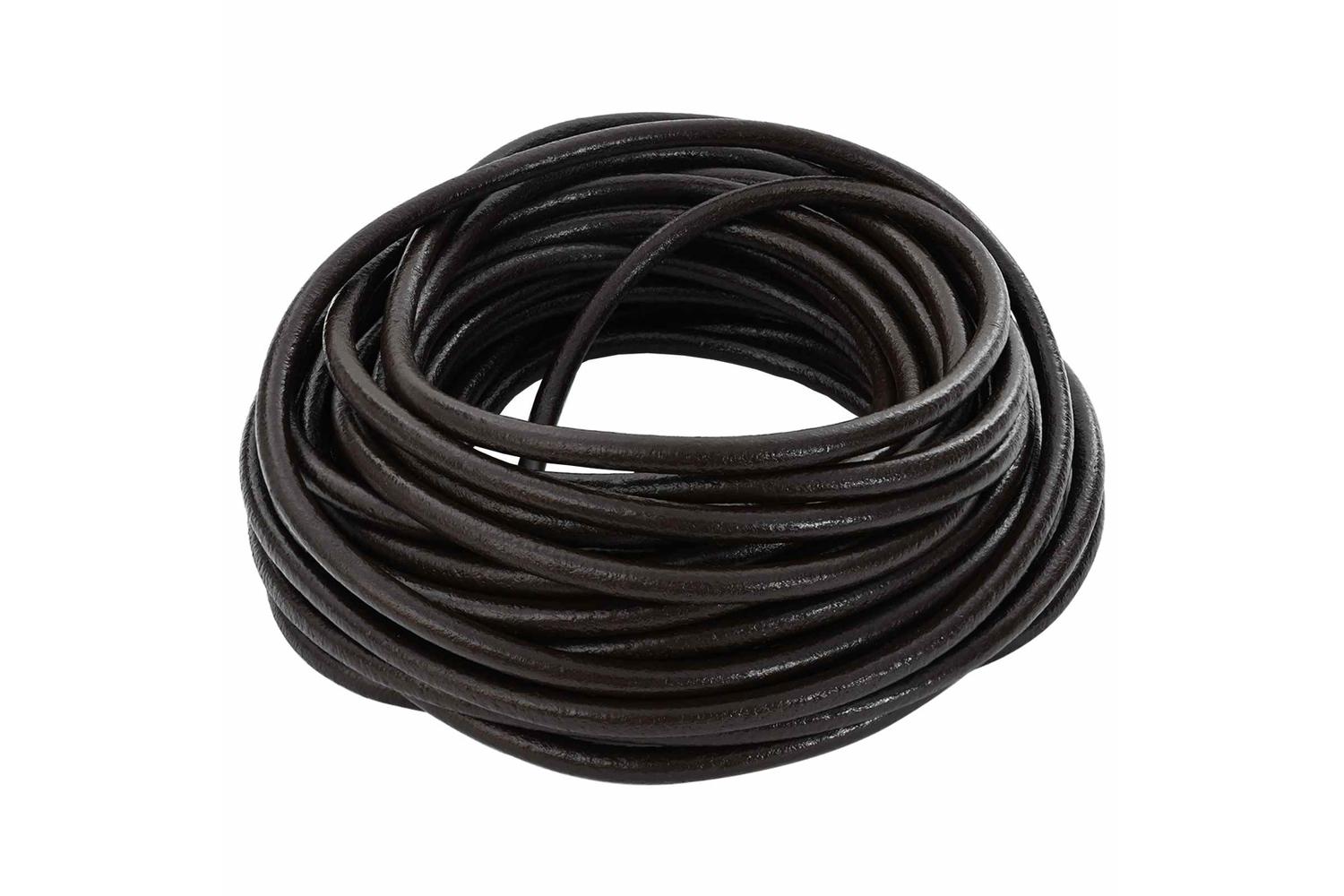 Vidaxl Leather Cord 1 Dark Brown 4 Mm X 50 M Leather