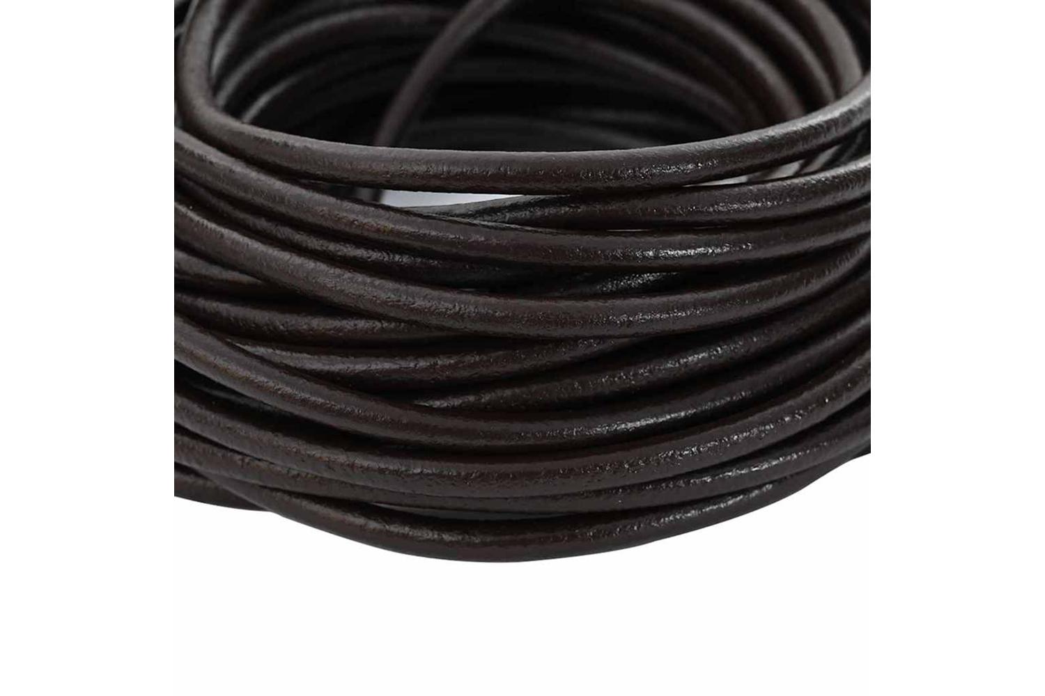 Vidaxl Leather Cord 1 Dark Brown 4 Mm X 50 M Leather-4