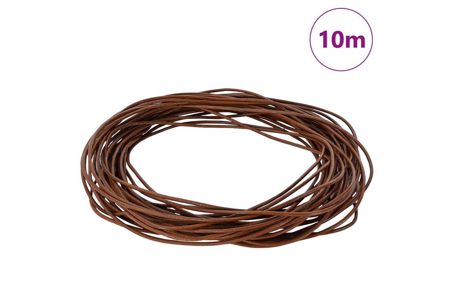 Vidaxl Leather Cord 1 Light Brown 1 Mm X 10 M Leather-2