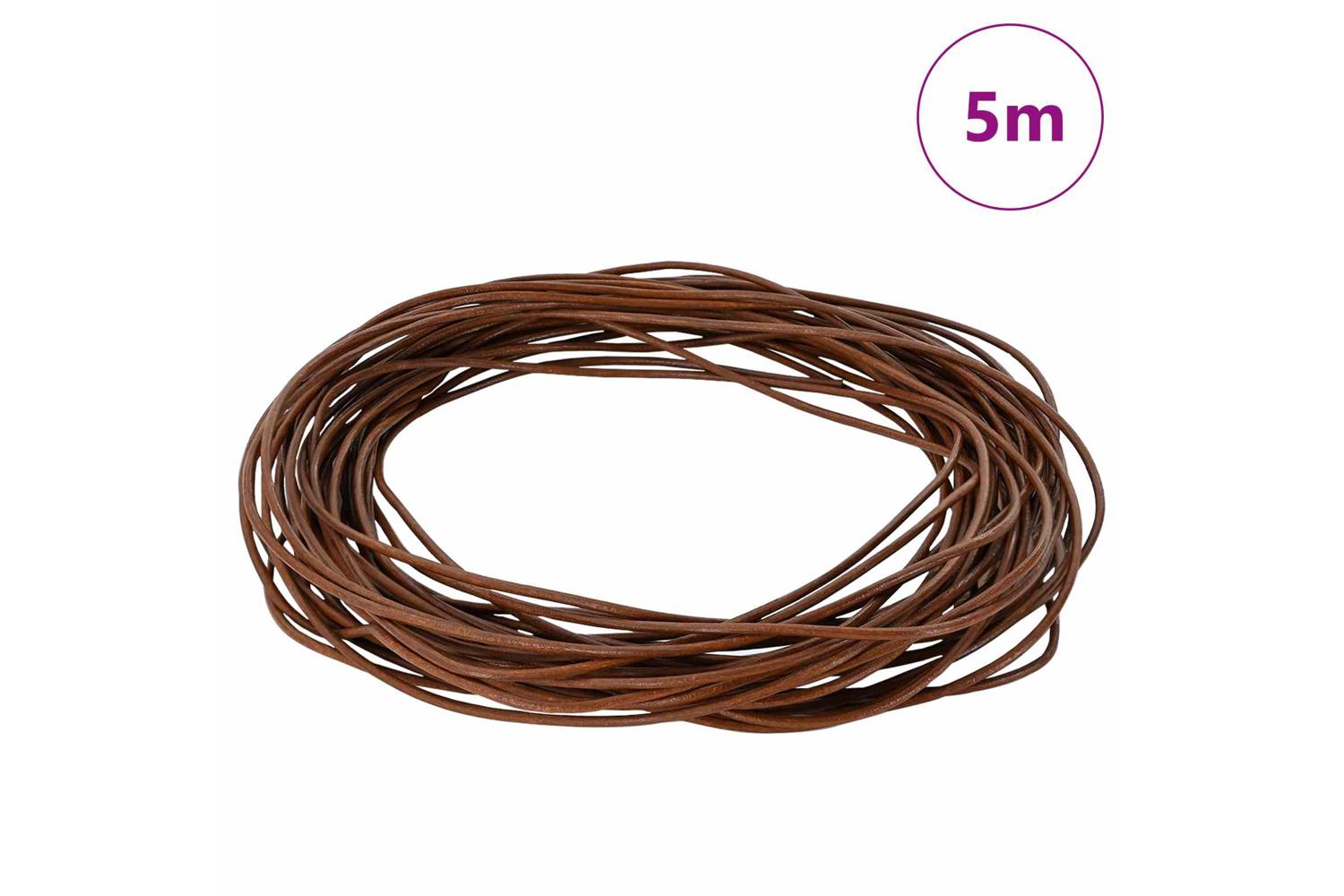 Vidaxl Leather Cord 1 Light Brown 1 Mm X 5 M Leather-2