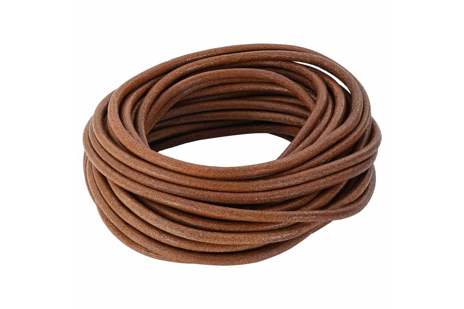 Vidaxl Leather Cord 1 Light Brown 5 Mm X 50 M Leather
