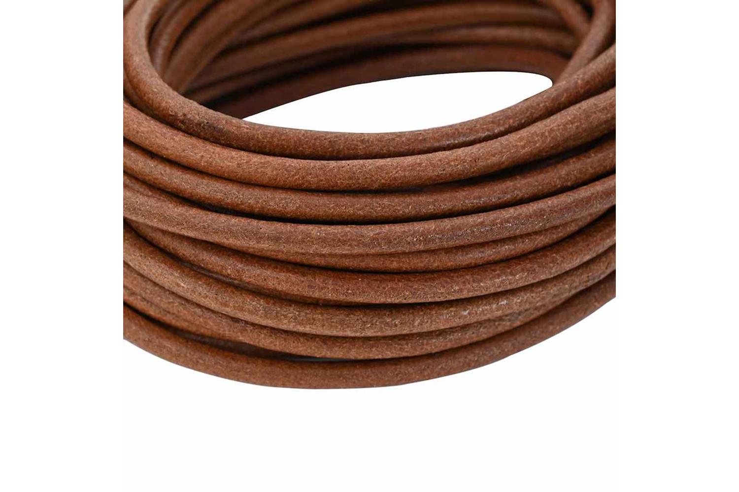 Vidaxl Leather Cord 1 Light Brown 5 Mm X 50 M Leather-4
