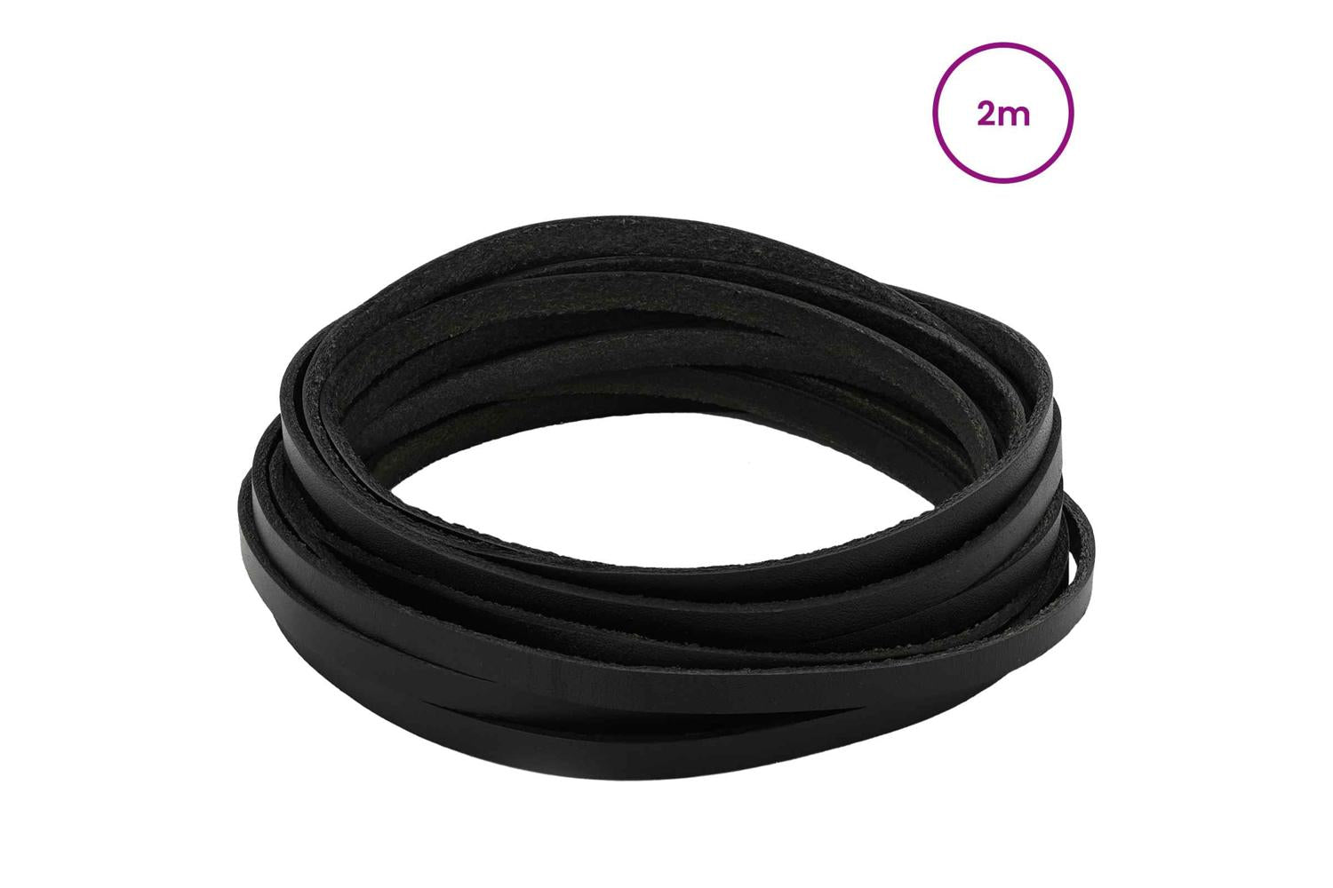 Vidaxl Leather Strap 1 Black 200 X 08 Cm Leather-2