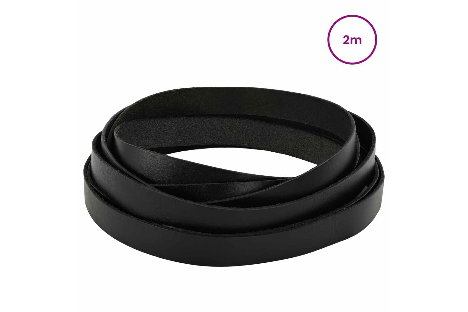 Vidaxl Leather Strap 1 Black 200 X 15 Cm Leather-2